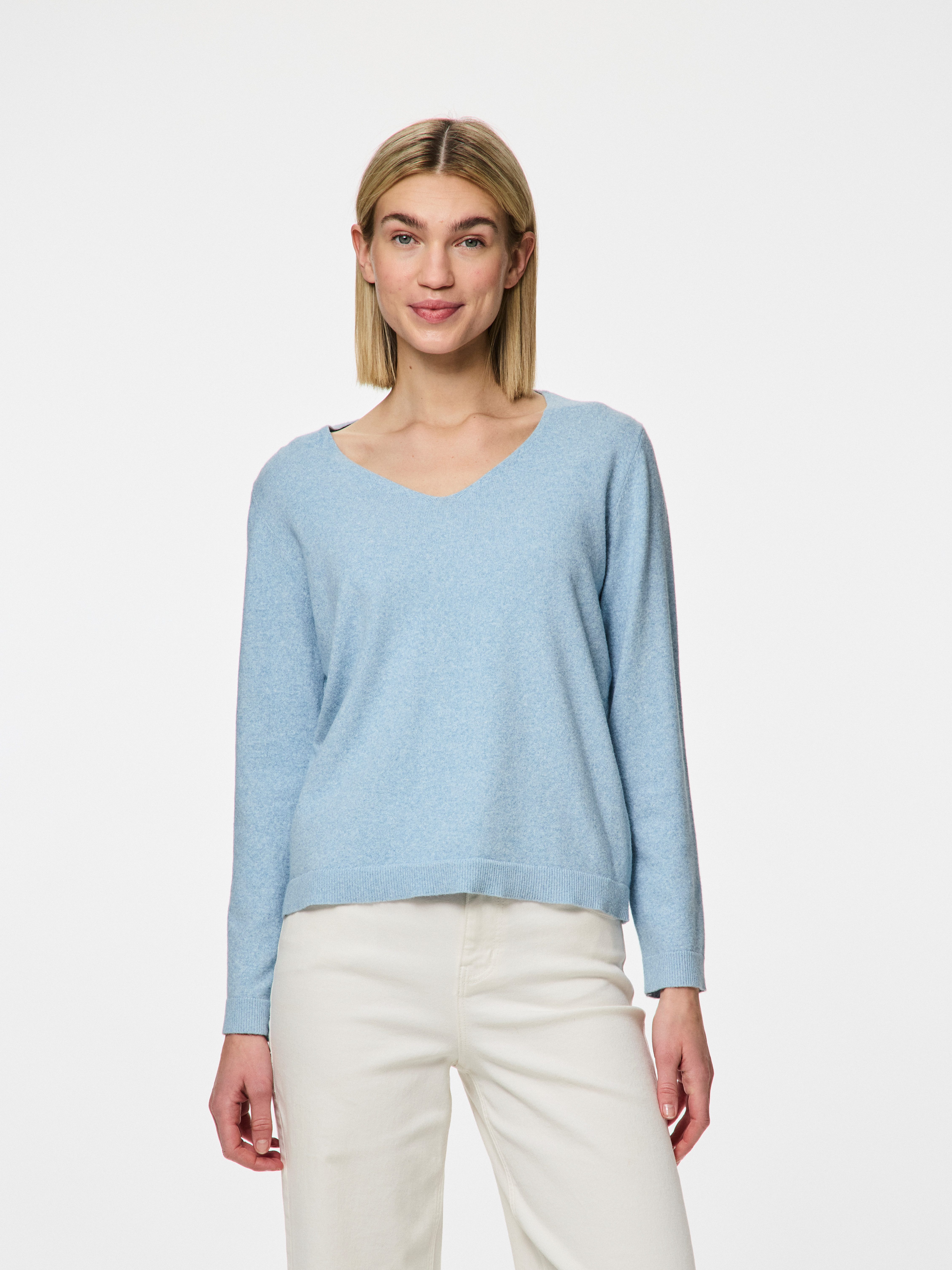 pieces V-Ausschnitt-Pullover PCBREE LS V-NECK KNIT günstig online kaufen