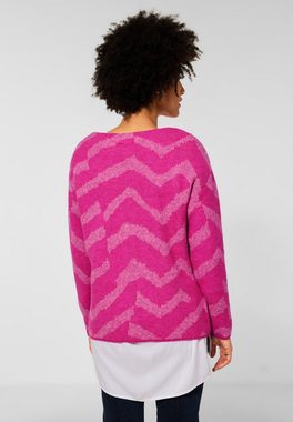 STREET ONE Strickpullover Cosy Pullover mit Muster