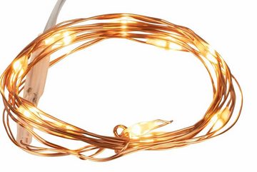 Coen Bakker Deco BV LED-Lichterkette LED Wire, Batterie Draht kupferfarben 0,95m 20 LED classic warm