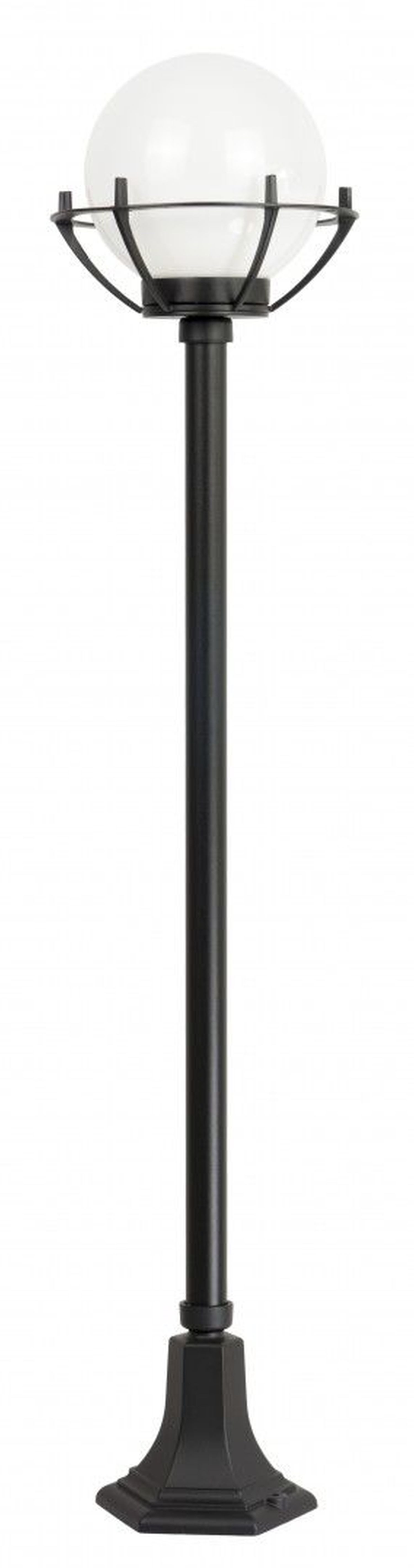 Licht-Erlebnisse Außen-Stehlampe NINETTE, ohne Leuchtmittel, 152 cm E27 Kugel Schirm rund Vintage