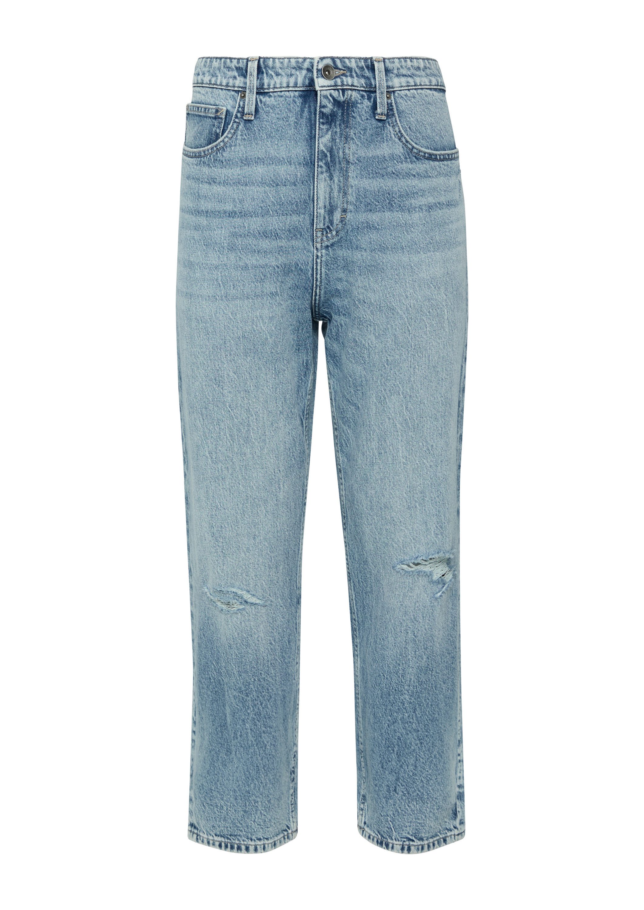 QS Regular-fit-Jeans Jeans-Hose Denim / Loose Fit / Mid Rise / Straight Leg günstig online kaufen