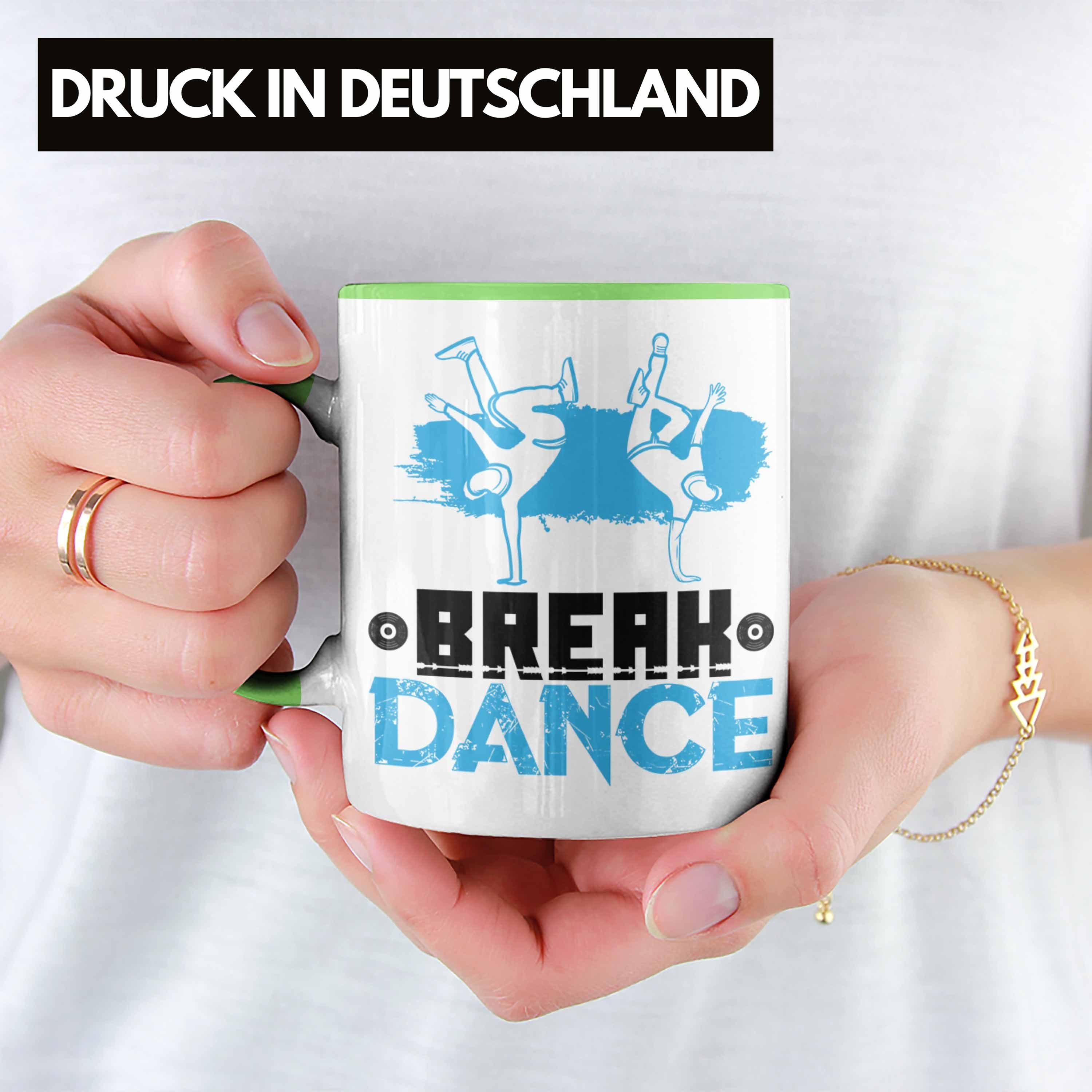 Tasse Jungs Geschenk Geschenkidee Trendation Trendation Grün - Weihnachten Break-Dance Geburtstag Tasse Breakdancer