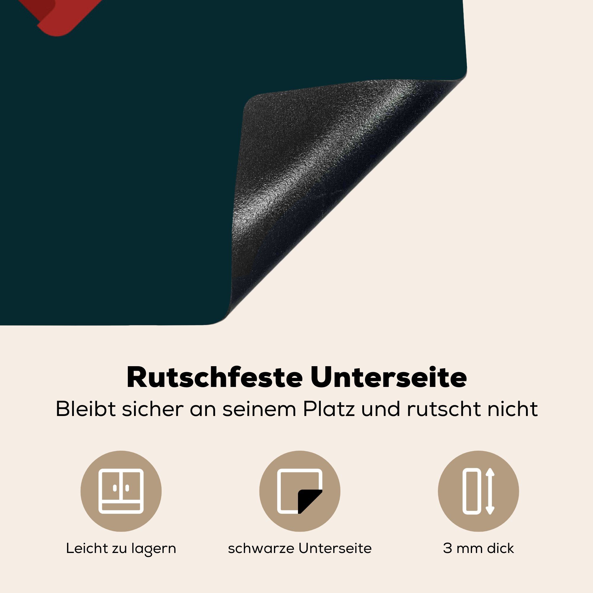 Werkzeugen tlg), Herdblende-/Abdeckplatte von küche 78x78 für Vinyl, MuchoWow (1 cm, Illustration Kinder, Ceranfeldabdeckung, Arbeitsplatte für