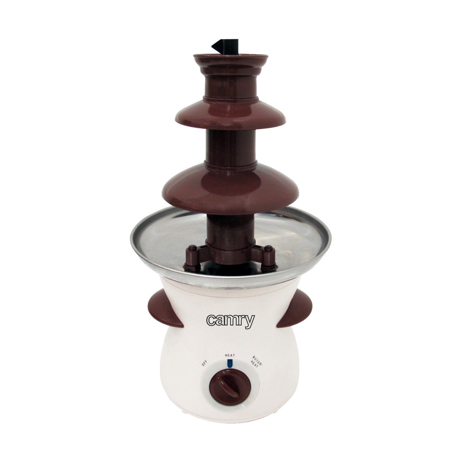 Camry Schokoladenbrunnen CR4457, 80W Leistung; 500ml Fassungsvermögen; 60°C Aufheiz-Funktion