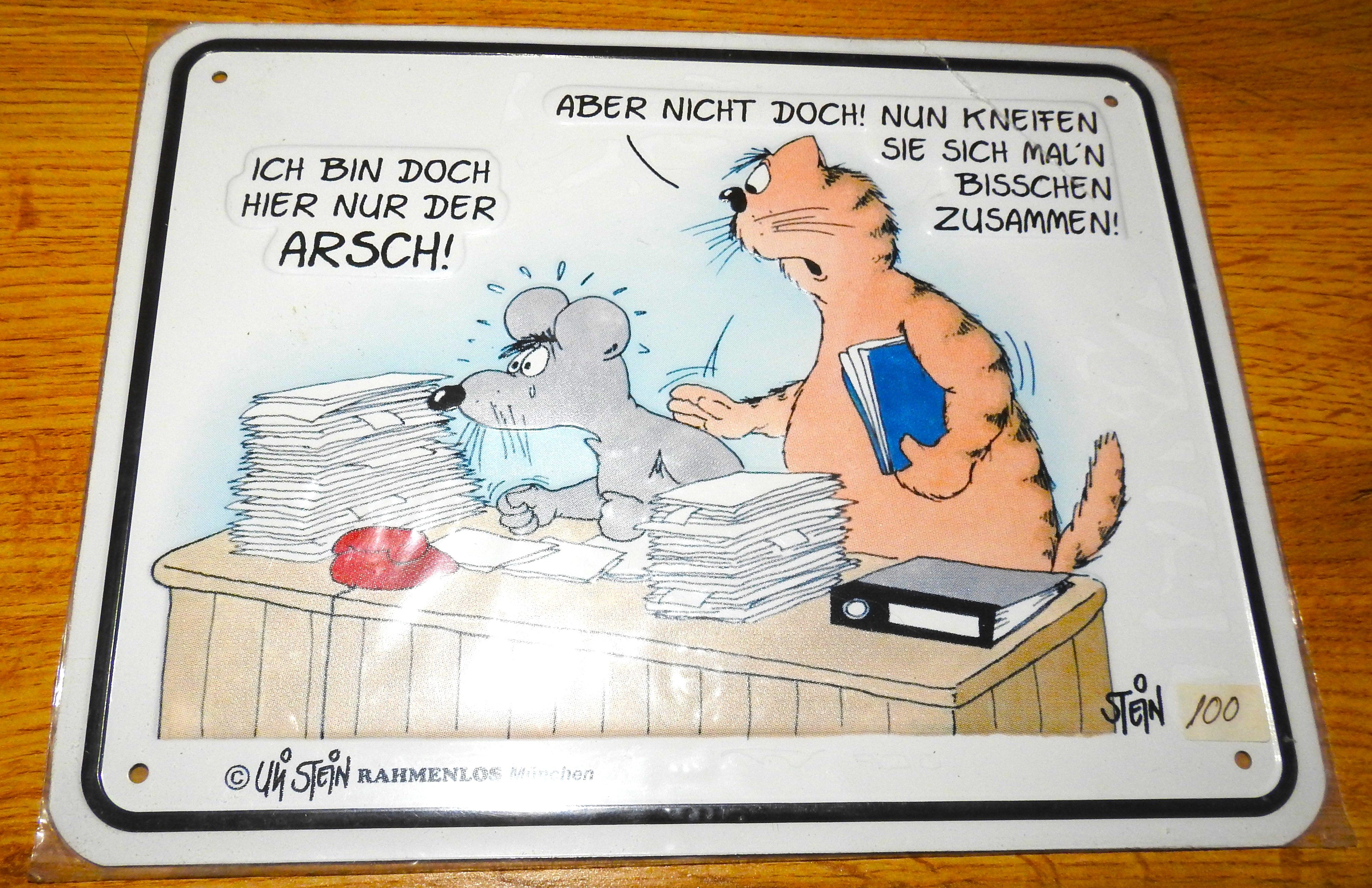 RAHMENLOS® Metallschild Ich bin am Arsch, (1 St)