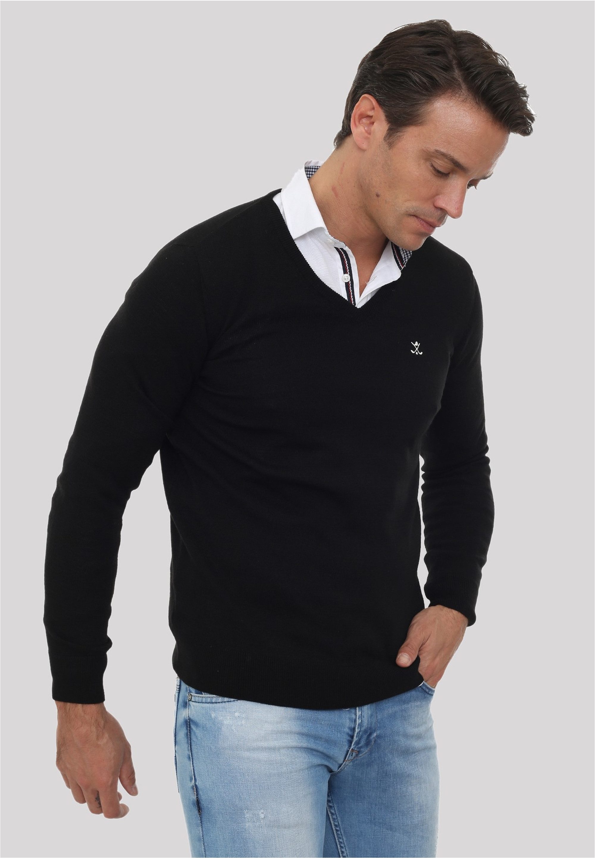 SIR RAYMOND TAILOR Strickpullover Erky (1-tlg) mit klassischem V-Ausschnitt günstig online kaufen