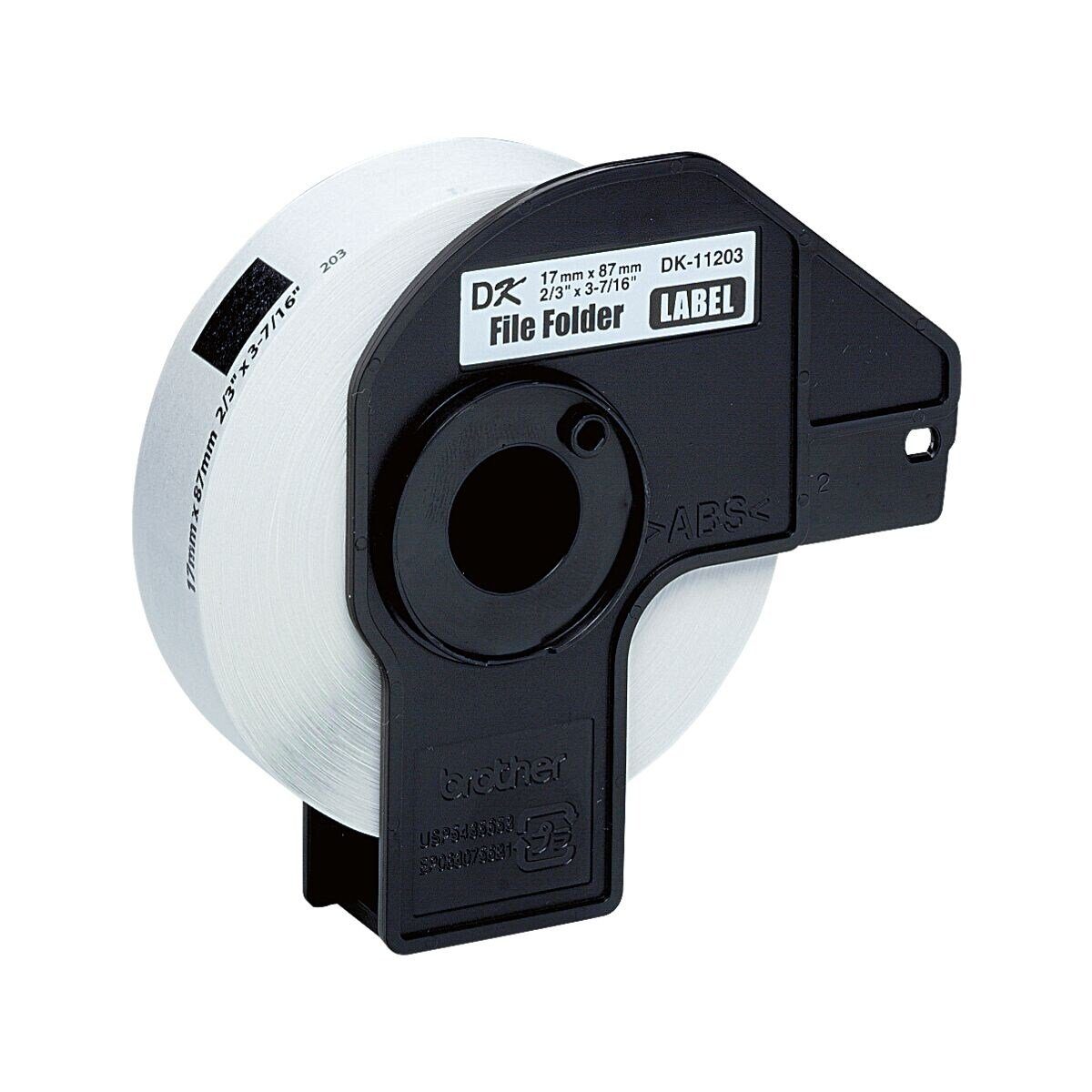 Brother Thermorolle DK11203, 300 Ordner-Etiketten B/L 17/87 mm