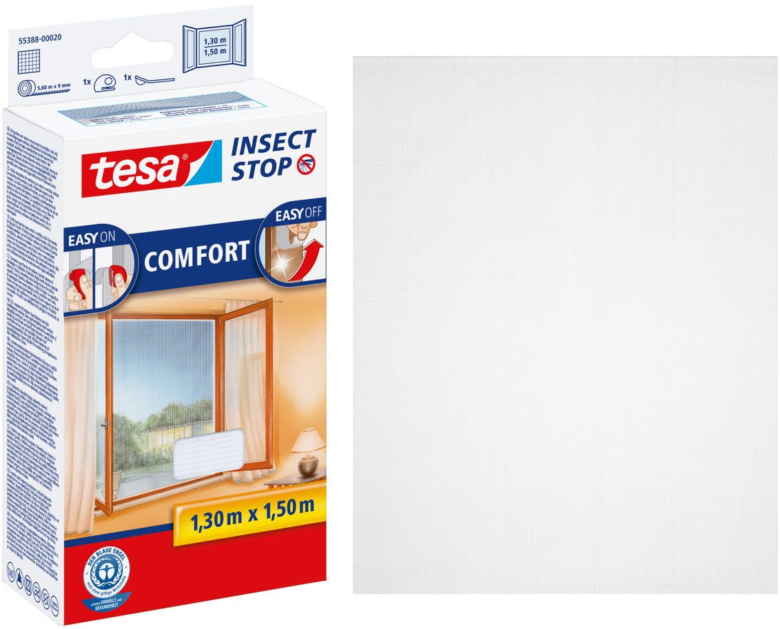 Insektenschutz-Fensterrahmen Insect Stop Comfort Fliegengitter für Fenster - 1.3 m x 1.5 m