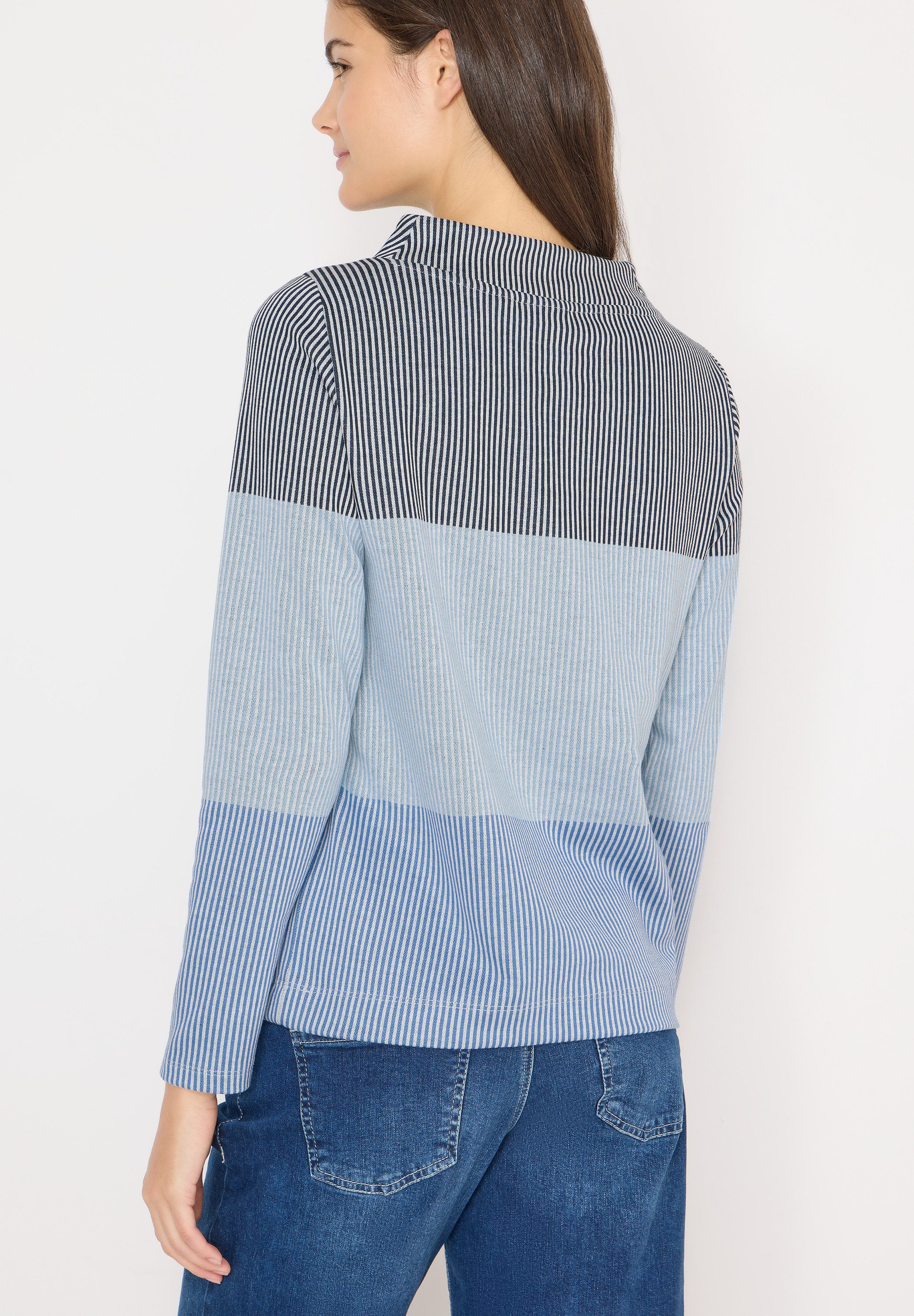 CECIL Jacquardpullover im Colorblocking-Look günstig online kaufen