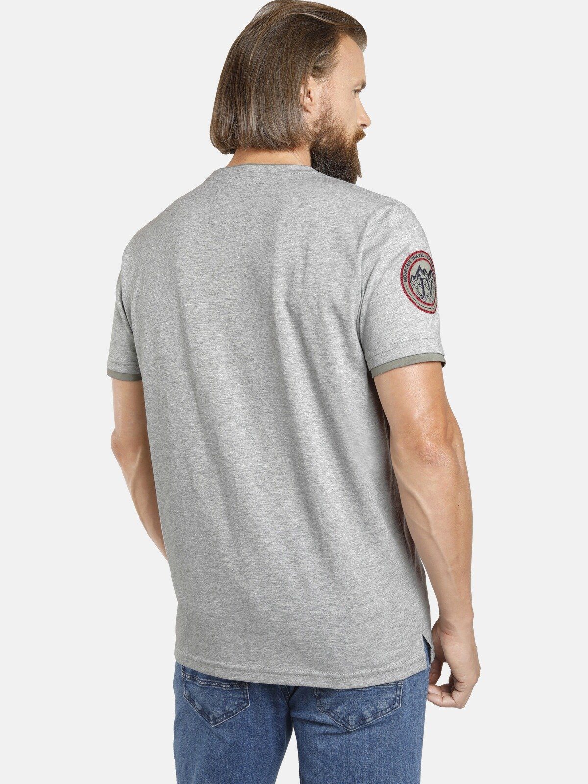 Jan Vanderstorm T-Shirt SÖLVE aus robustem Baumwolljersey – Bild 2 von 5