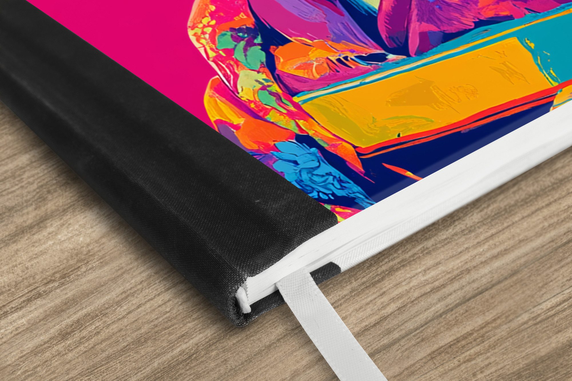 MuchoWow Notizbuch Lama - Kimono - Blumenkranz - Hellrosa, Notebook, Notizblock a5, Tagebuch, Journal Liniert