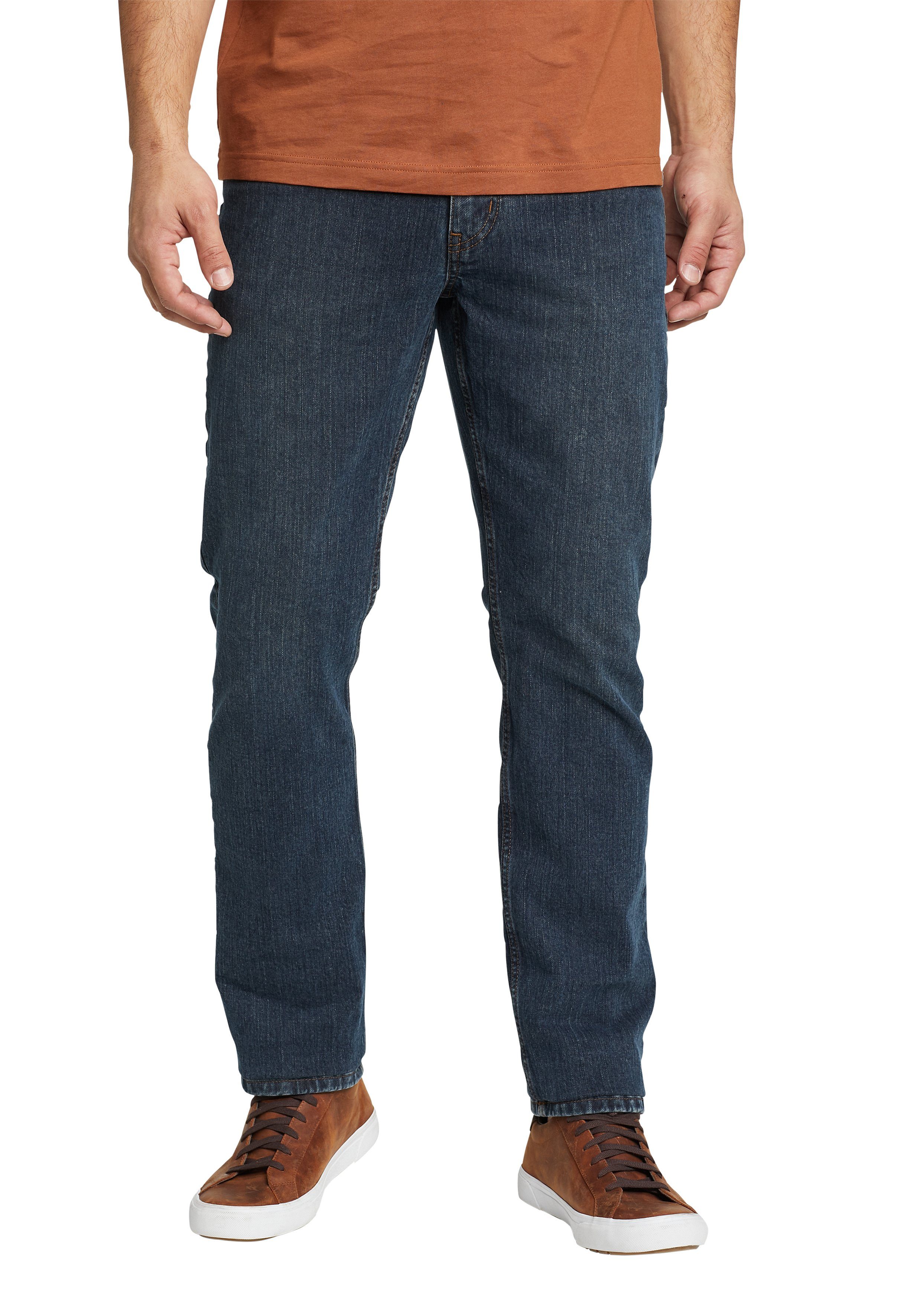 Eddie Bauer 5-Pocket-Jeans H2Low Flex Jeans - Straight fit Schieferblau