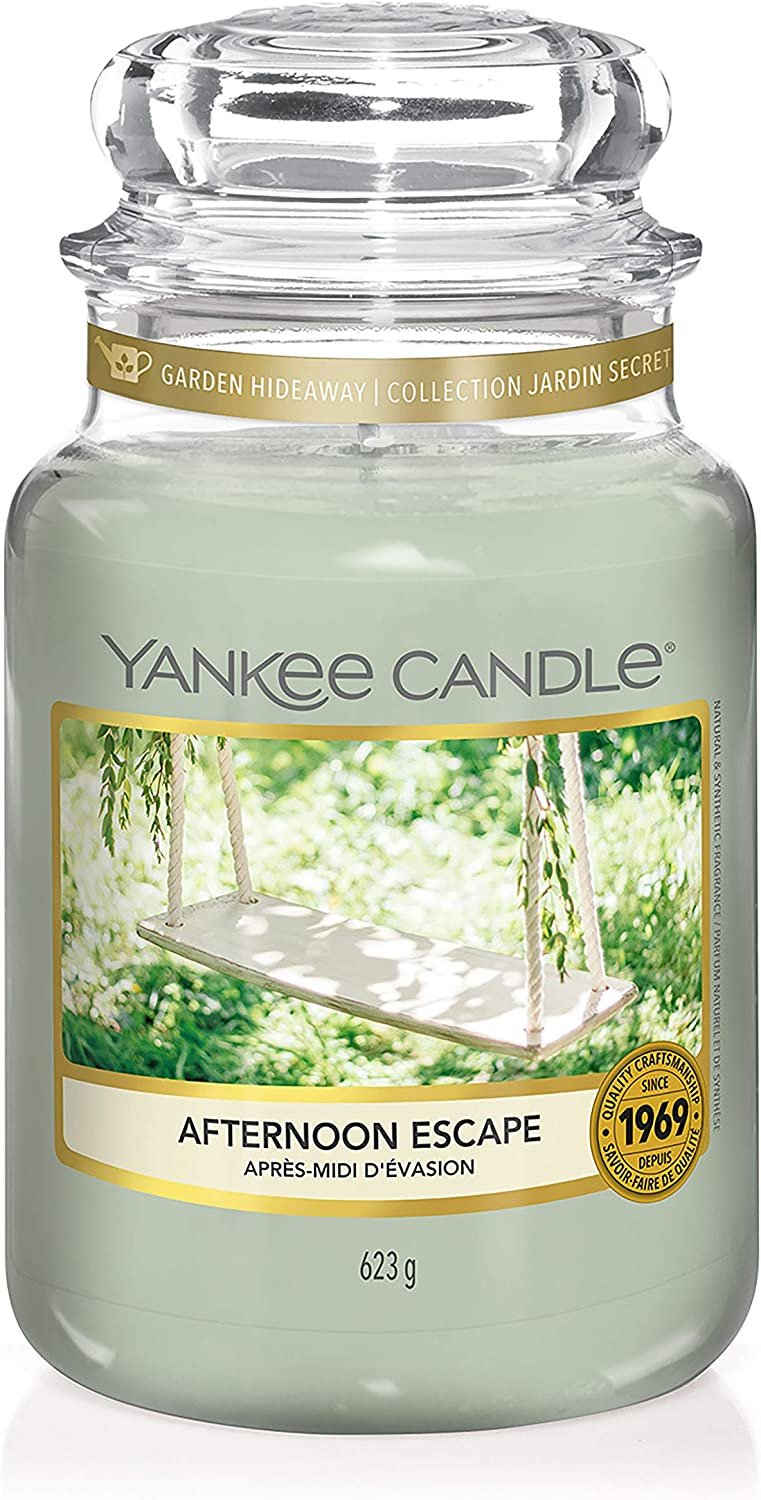 Yankee Candle Duftkerze »Yankee Candle Afternoon Escape große Duftkerze im Glas Brenndauer bis zu 150 Stunden«