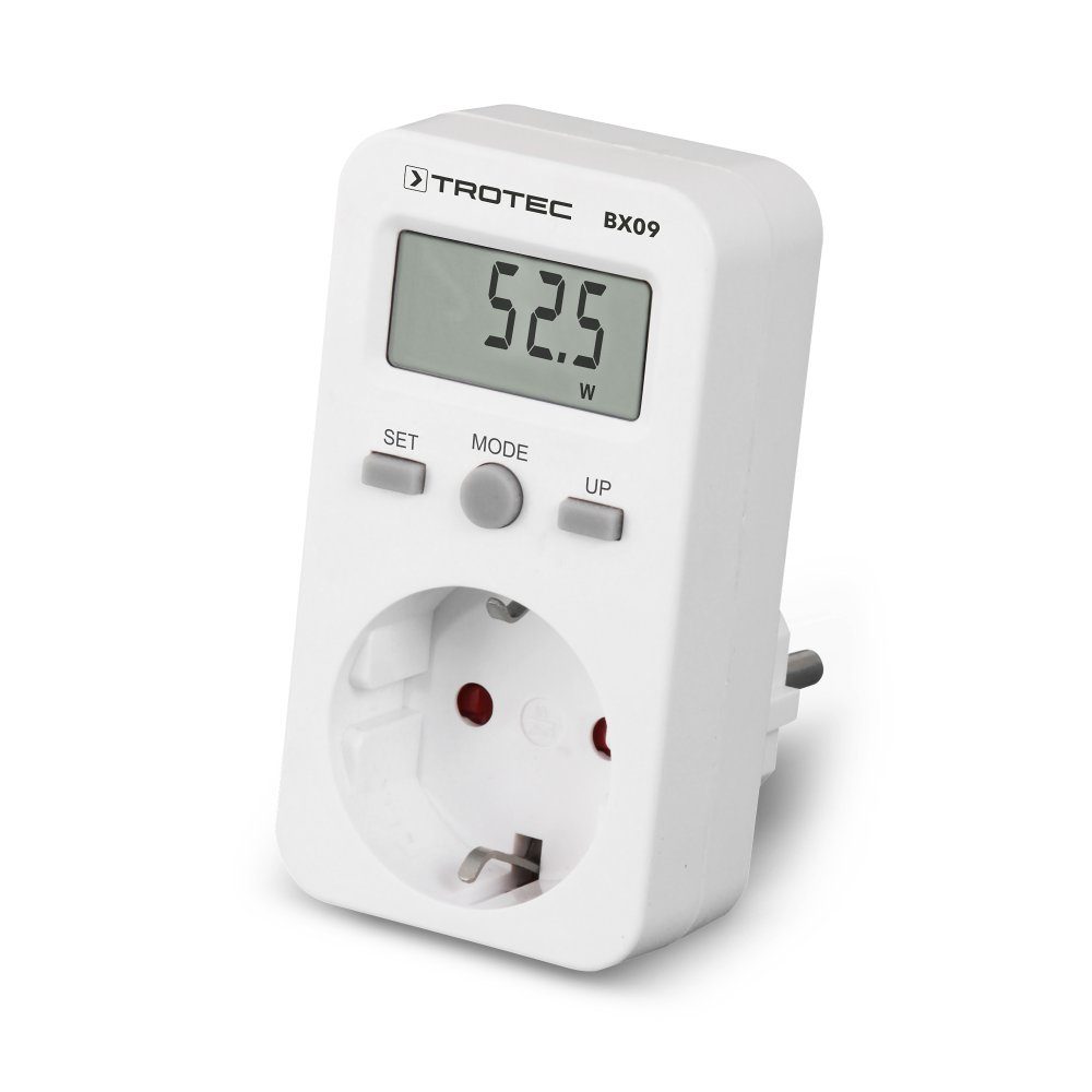 TROTEC Energiekostenmessgerät BX09 Anzeige der verbrauchten Energie, des aktuellen Stromverbrauchs