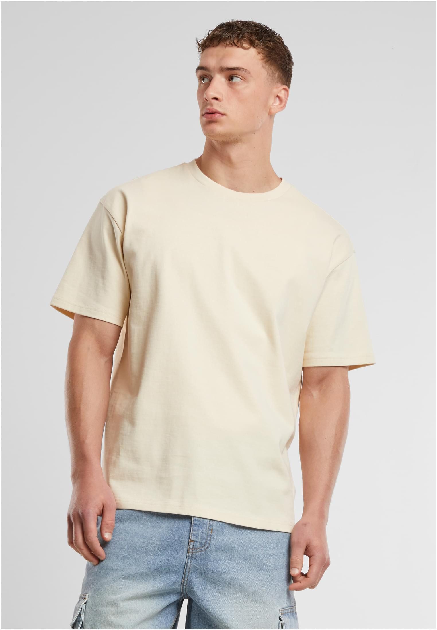 Rundhalsshirt Herren Heavy Basic Loose T-Shirt