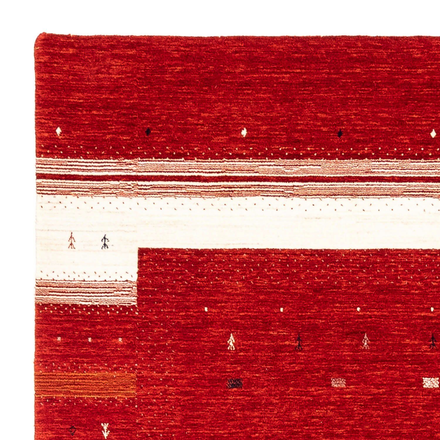 Minimal cm, mm, morgenland, mit 18 x Höhe: Loribaft 206 304 rechteckig, Unikat Wollteppich Zertifikat Rosso