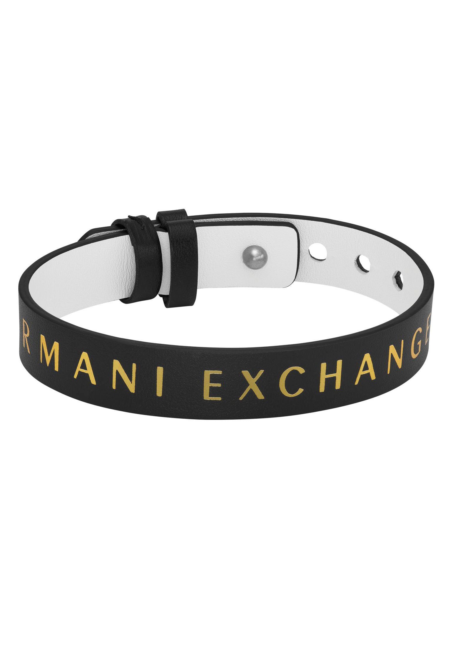 ARMANI EXCHANGE Armband AXG0107040, 2-tlg), (Set, anthrazit-schwarz zum Wenden AXG0108040, AXG0106040 AXG0109040