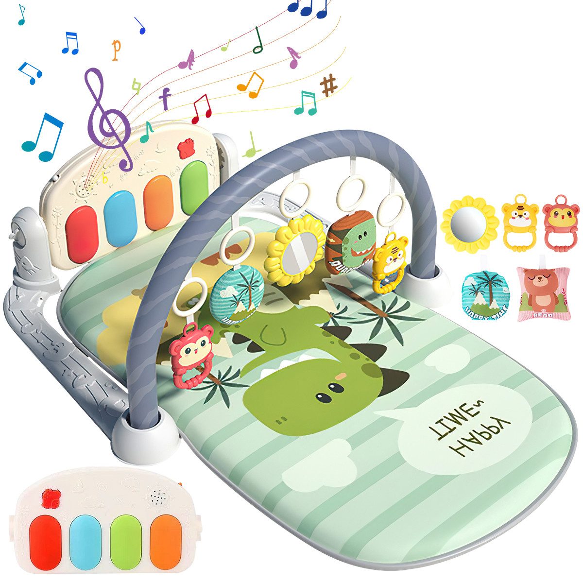 Krabbeldecke Spielmatte mit Spielbogen Baby Lernmatte günstig online kaufen