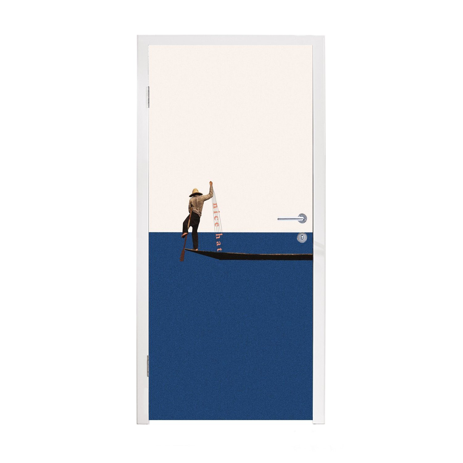 MuchoWow Türtapete Frau - Komplimente - Abstrakt, Matt, bedruckt, (1 St), Fototapete für Tür, Türaufkleber, 75x205 cm