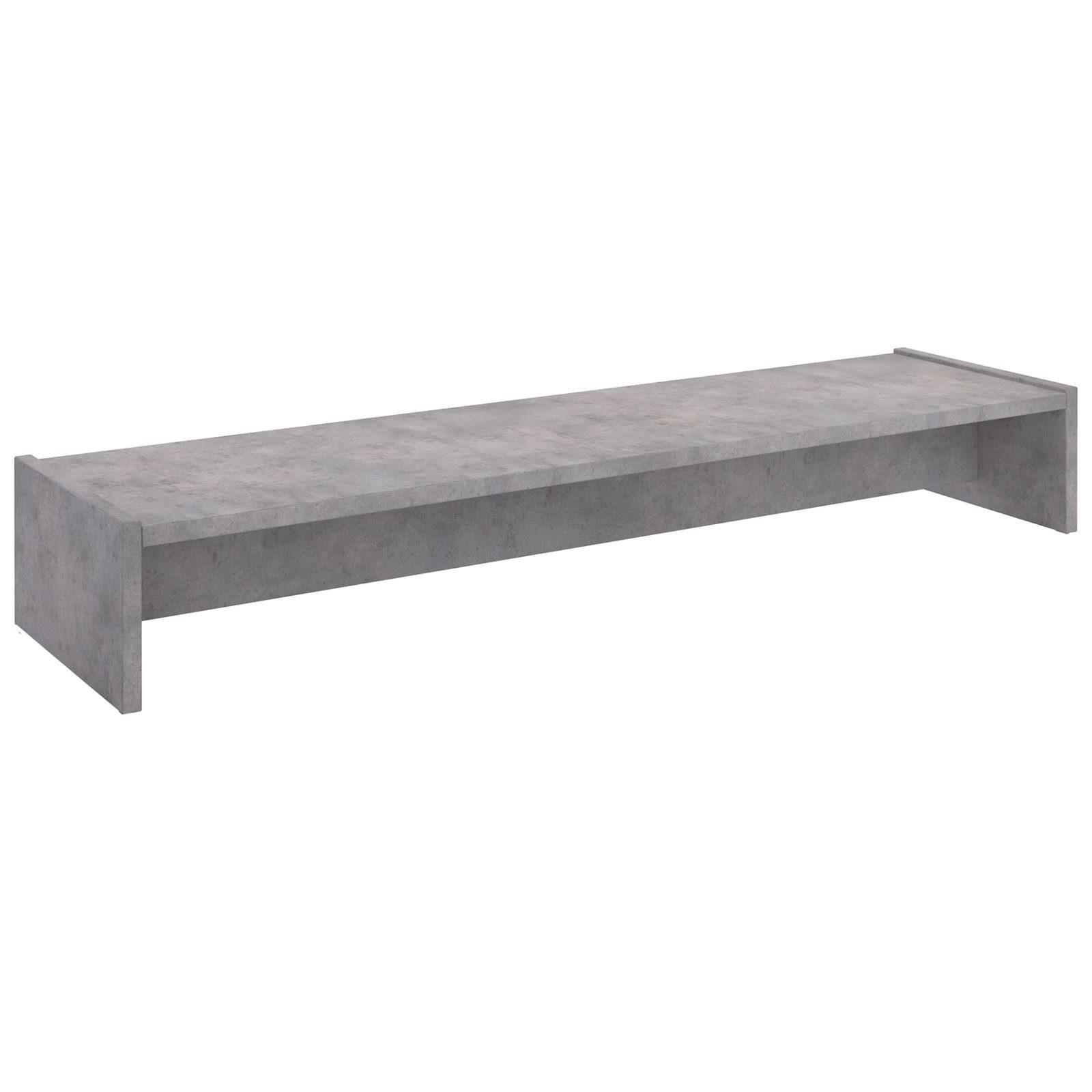 CARO-Möbel Monitorständer ZOOM, (Bildschrimerhöhung 100cm für 2 Monitore Schreibtischaufsatz betonoptik)