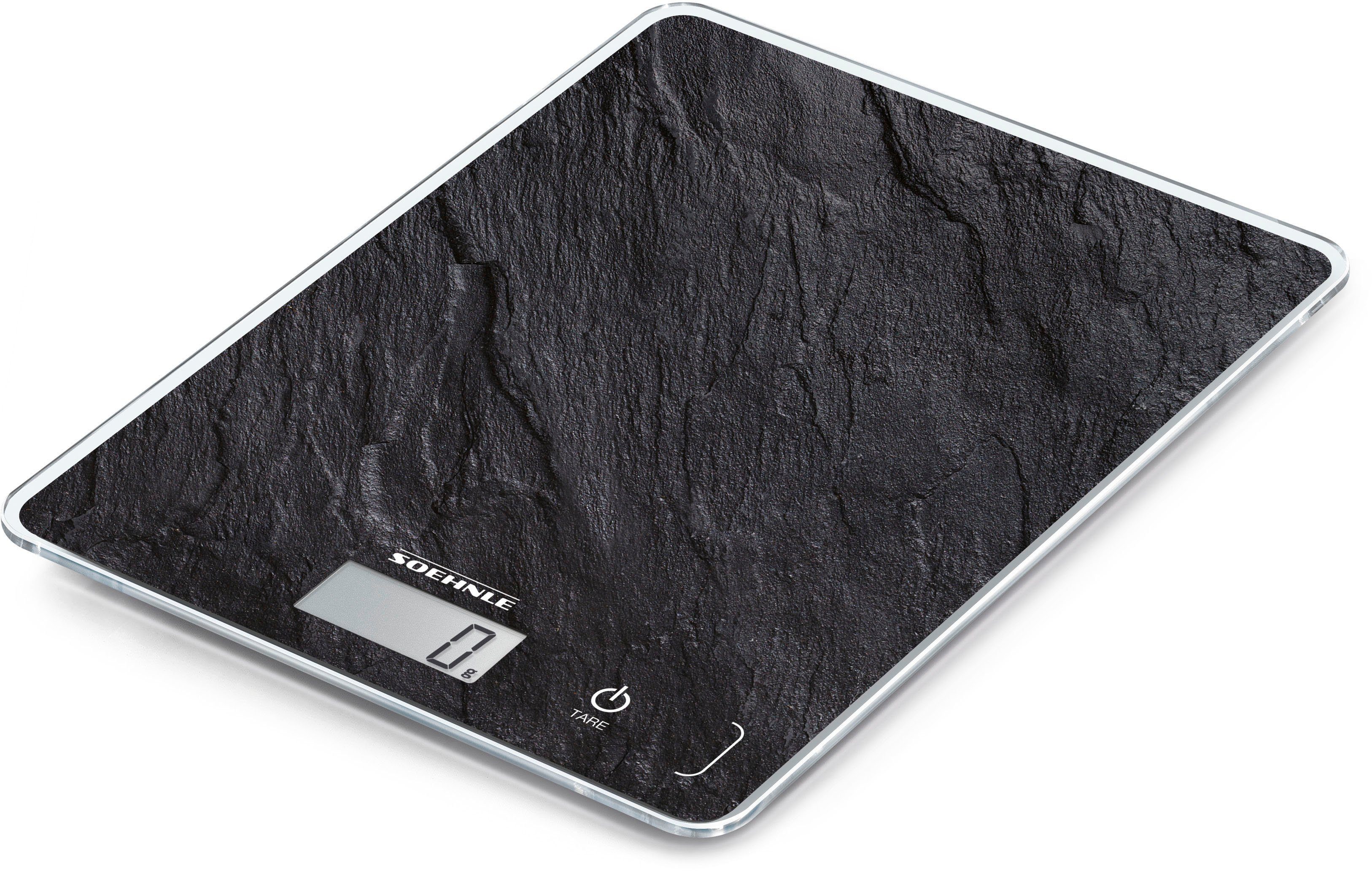 Soehnle Küchenwaage Page Compact 300 Slate, Tragkraft 5 kg, 1 g genaue Teilung