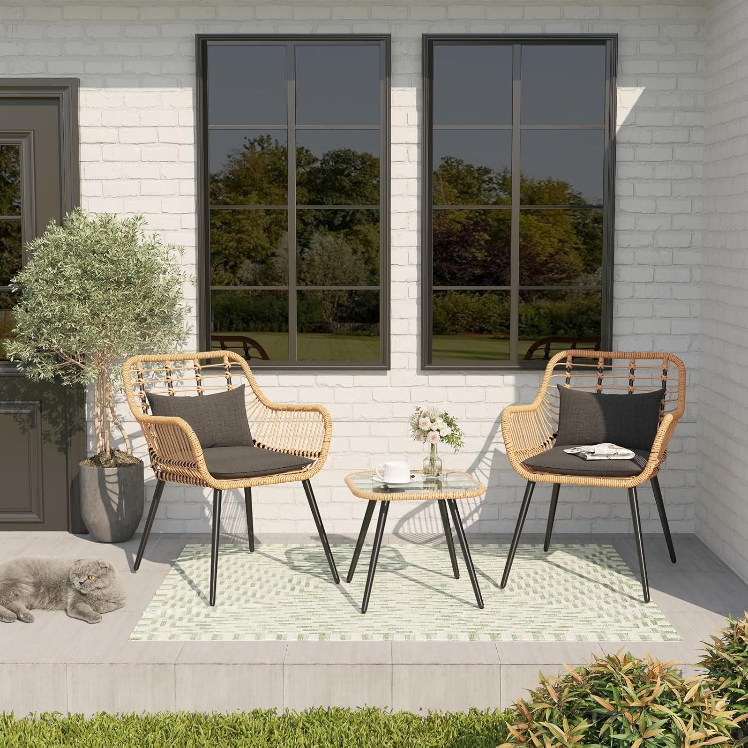 JOIVI Balkonset Bistro-Set, Gartenmöbel-Set, Balkonmöbel-Set für günstig online kaufen