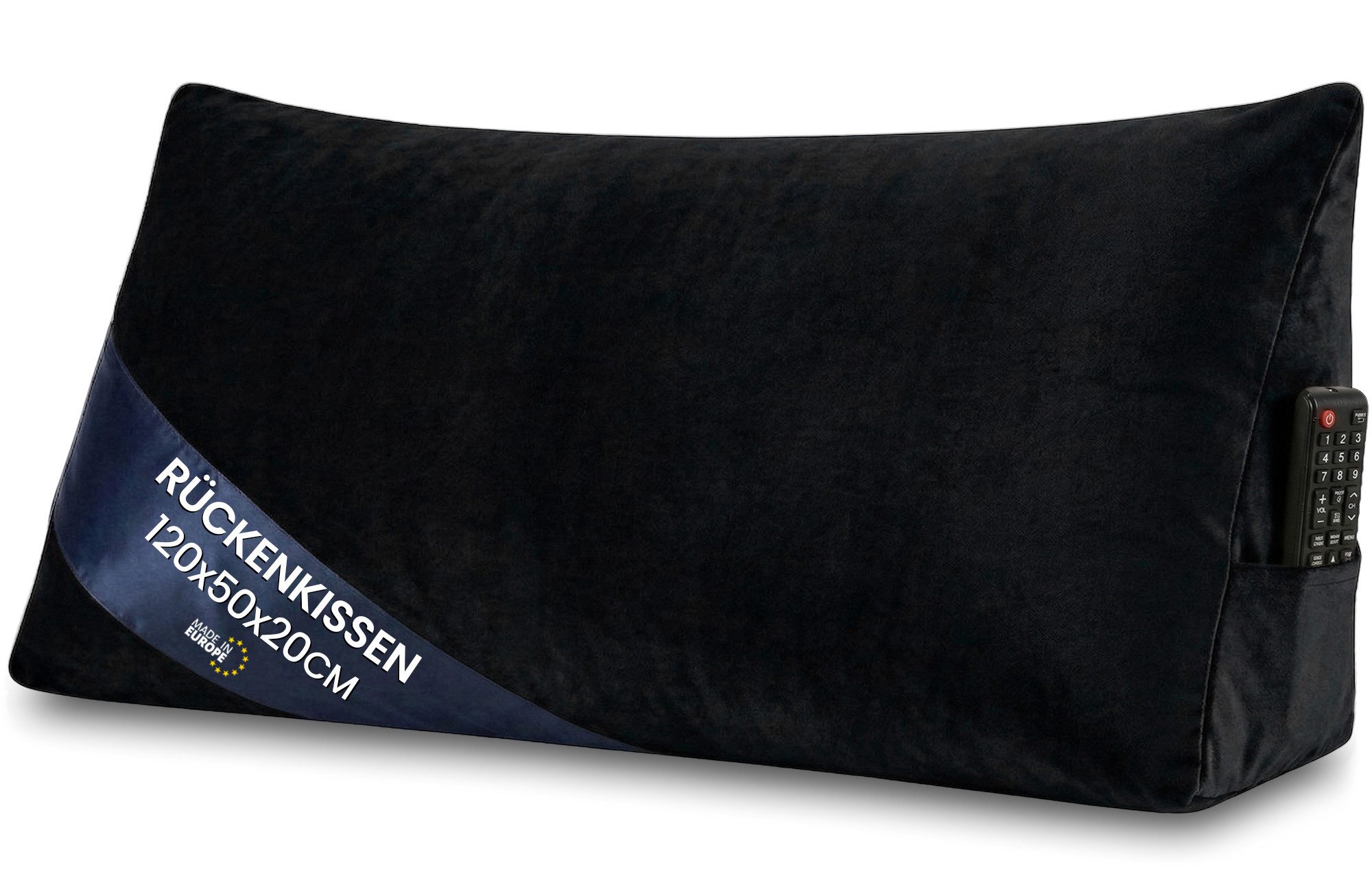 Amazinggirl Rückenkissen Keilkissen Cord Kissen 70x40 cm - Lesekissen für Bett Sofa und Couch