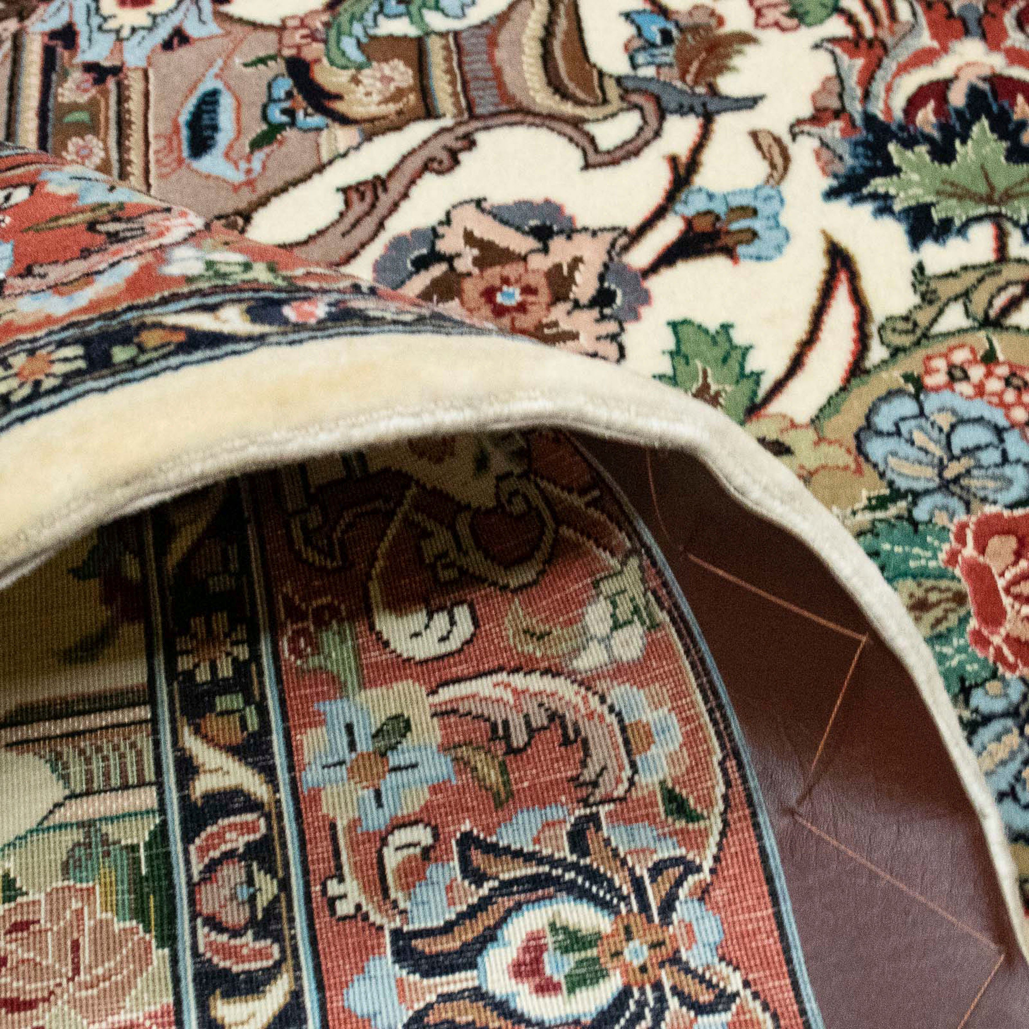 Orientteppich Perser - morgenland, beige, Ghom Handgeknüpft, 10 154 Einzelstück Höhe: - x - mm, rechteckig, Zertifikat cm 102 Wohnzimmer, mit