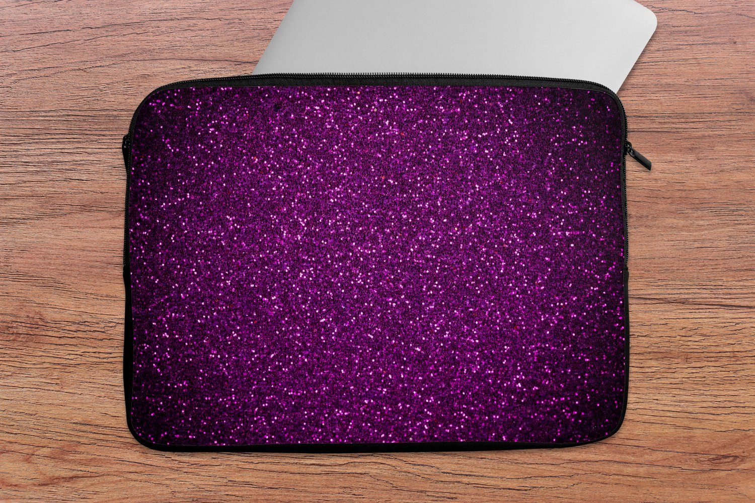 MuchoWow Laptop-Hülle Lila - Rosa - Muster - Abstrakt 13.3 Zoll, Laptopsleeve, weiches Innenfutter zum Schutz Kratzern, Laptoptasche