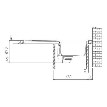 FRANKE Granitspüle Franke Einbauspüle Basis BFG 611-86 Fragranit+ Cashmere, 86/50 cm