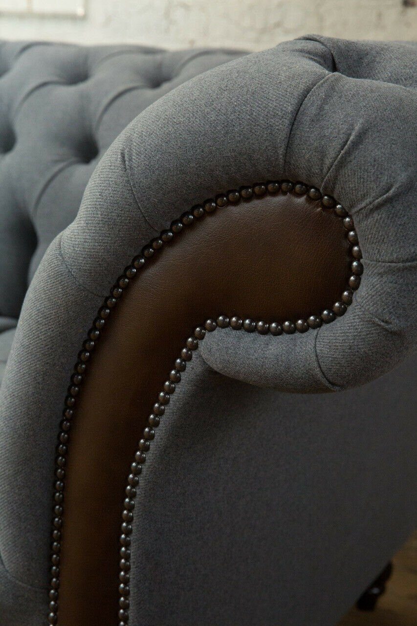 4 cm 265 Chesterfield-Sofa, Sitzer Chesterfield Design Sofa Couch JVmoebel Sofa
