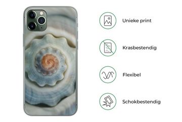 MuchoWow Handyhülle Muschel - Spirale - Meer, Handyhülle Apple iPhone 11 Pro Max, Smartphone-Bumper, Print, Handy