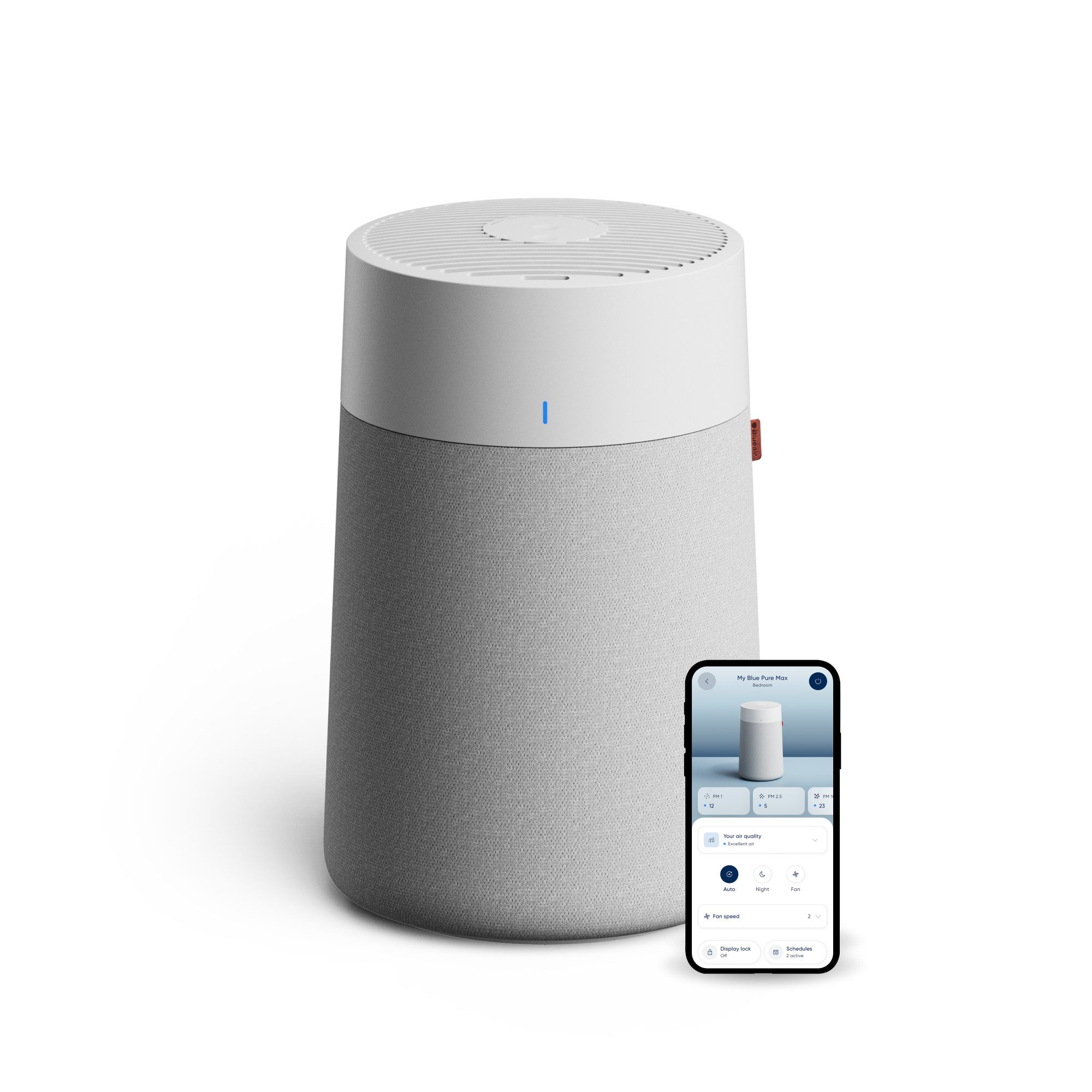 Blueair Luftreiniger 511i Max, für 43 m² Räume, HEPASilent™-Technologie mit Vor-, Partikel und Aktivkohlefilter