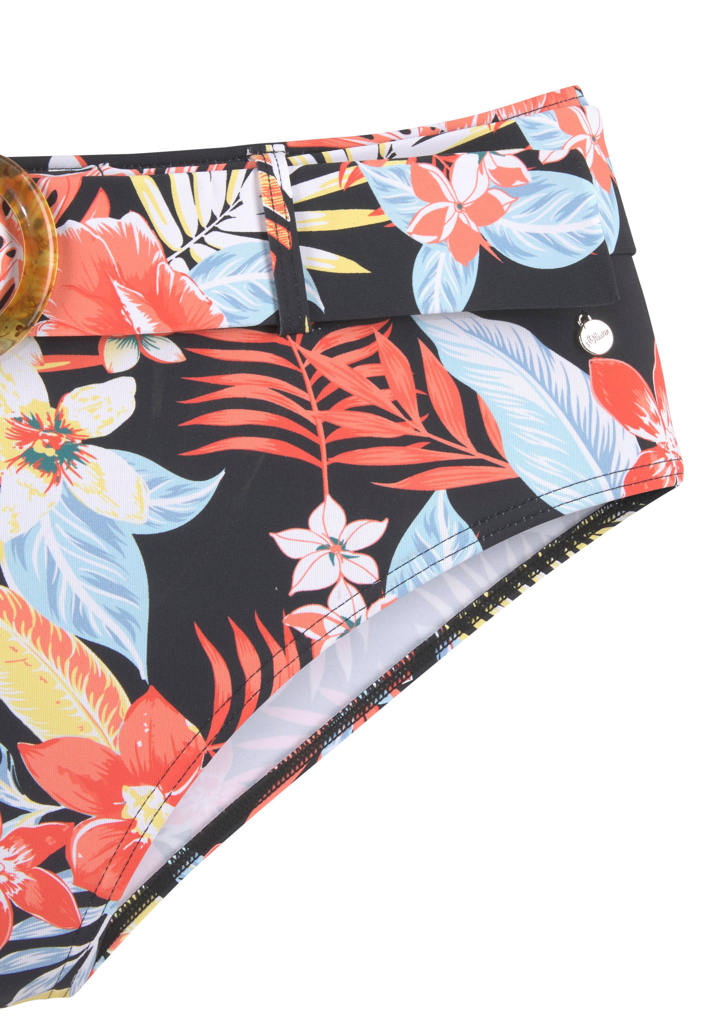 s.Oliver Highwaist-Bikini-Hose Marika mit abnehmbarem Gürtel