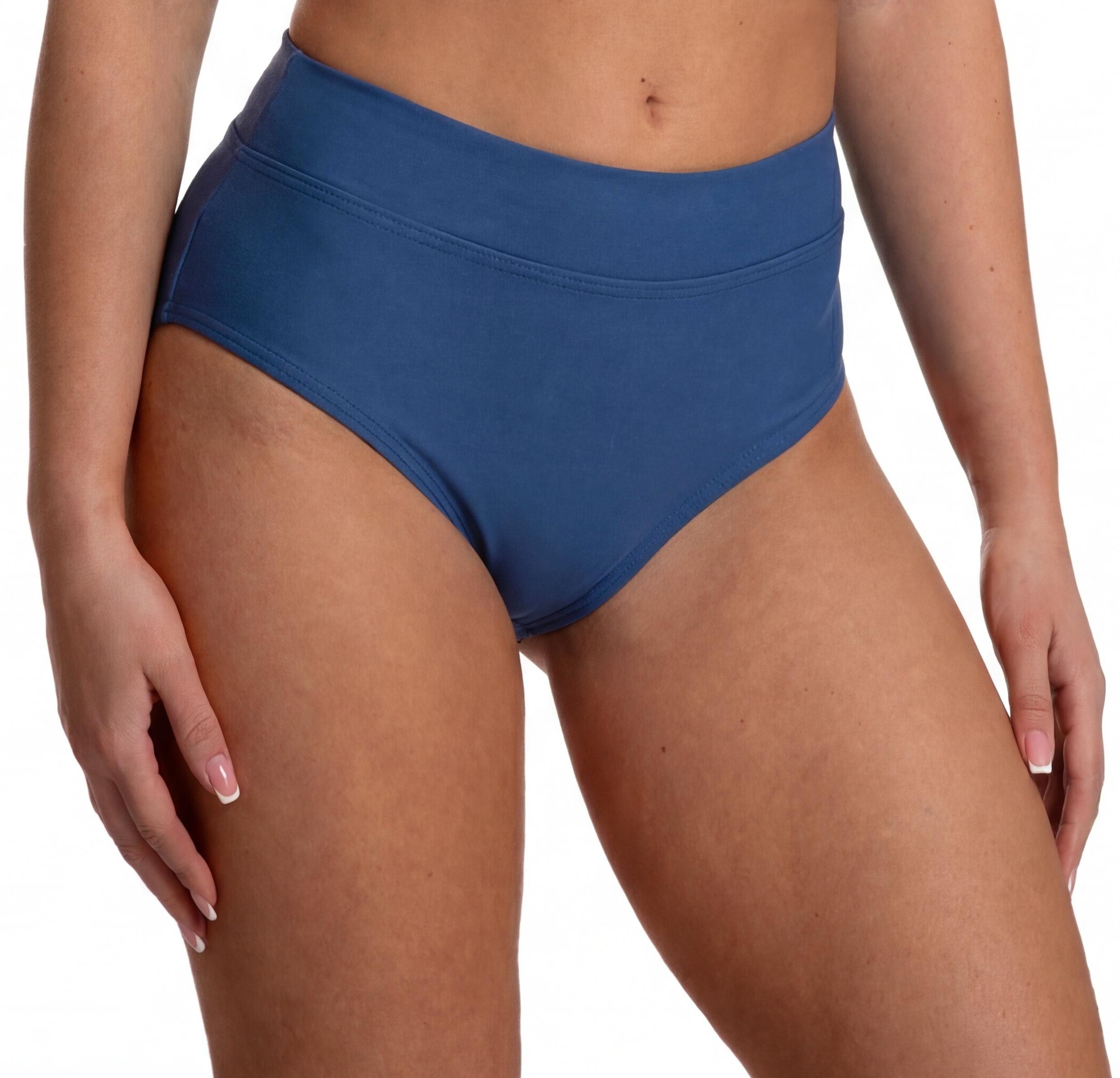 Aquarti Bikini-Hose Unterteil High Waist mit Umschlagbund