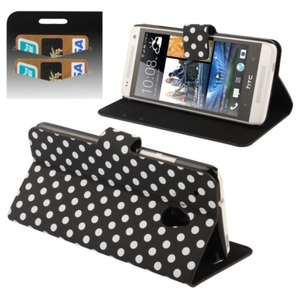 König Design Handyhülle HTC One Mini, HTC One Mini Handyhülle Backcover Schwarz