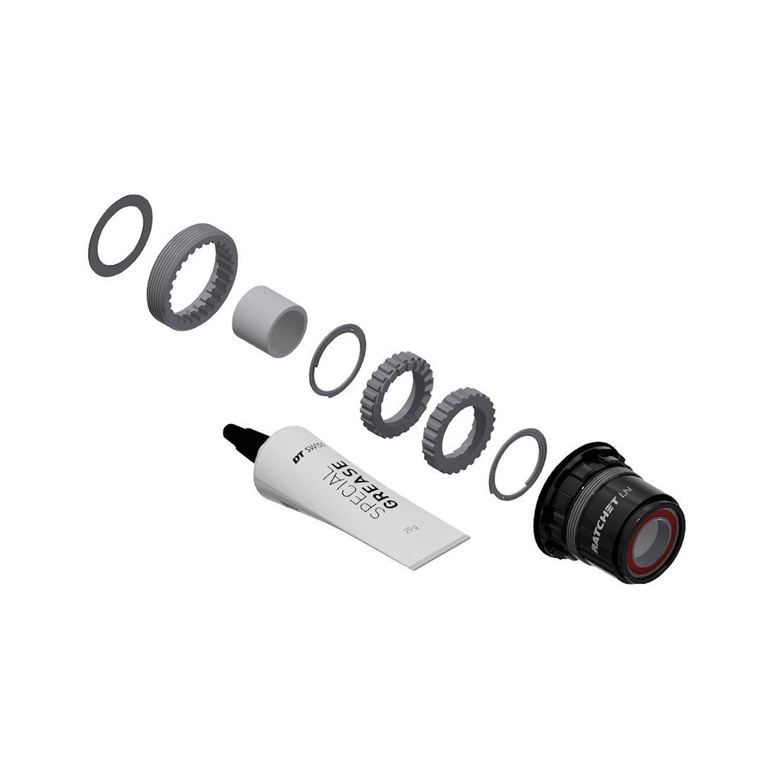 Hinterradnabe Umrüstkit HR-Nabe Alu, 3 Pawl in Ratchet, Sram XD