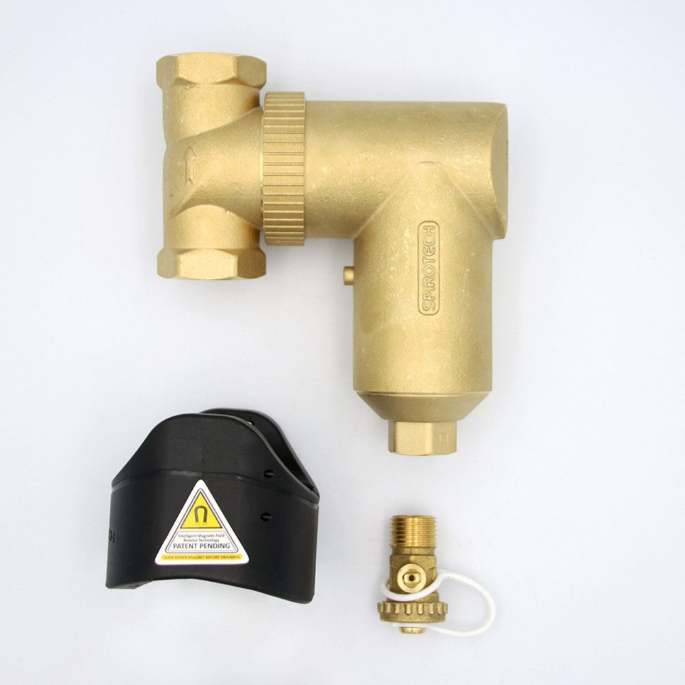 Sanicomfort Heizkörper SpiroTrap MB3 Schlamm‑ & Magnetitabscheider 1" IG mit Magnet