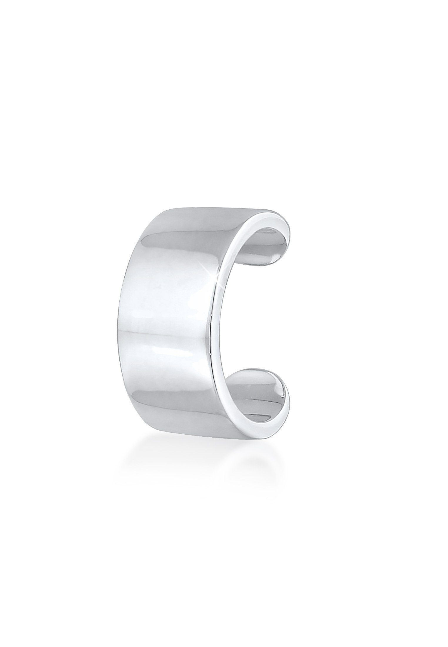 Kuzzoi Ohrklemme Herren Single Earcuff Basic Glanz 925 Silber