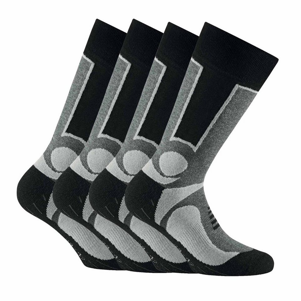 Rohner Socks Sportsocken Unisex Trekking Socken, 4er Pack - Basic Outdoor