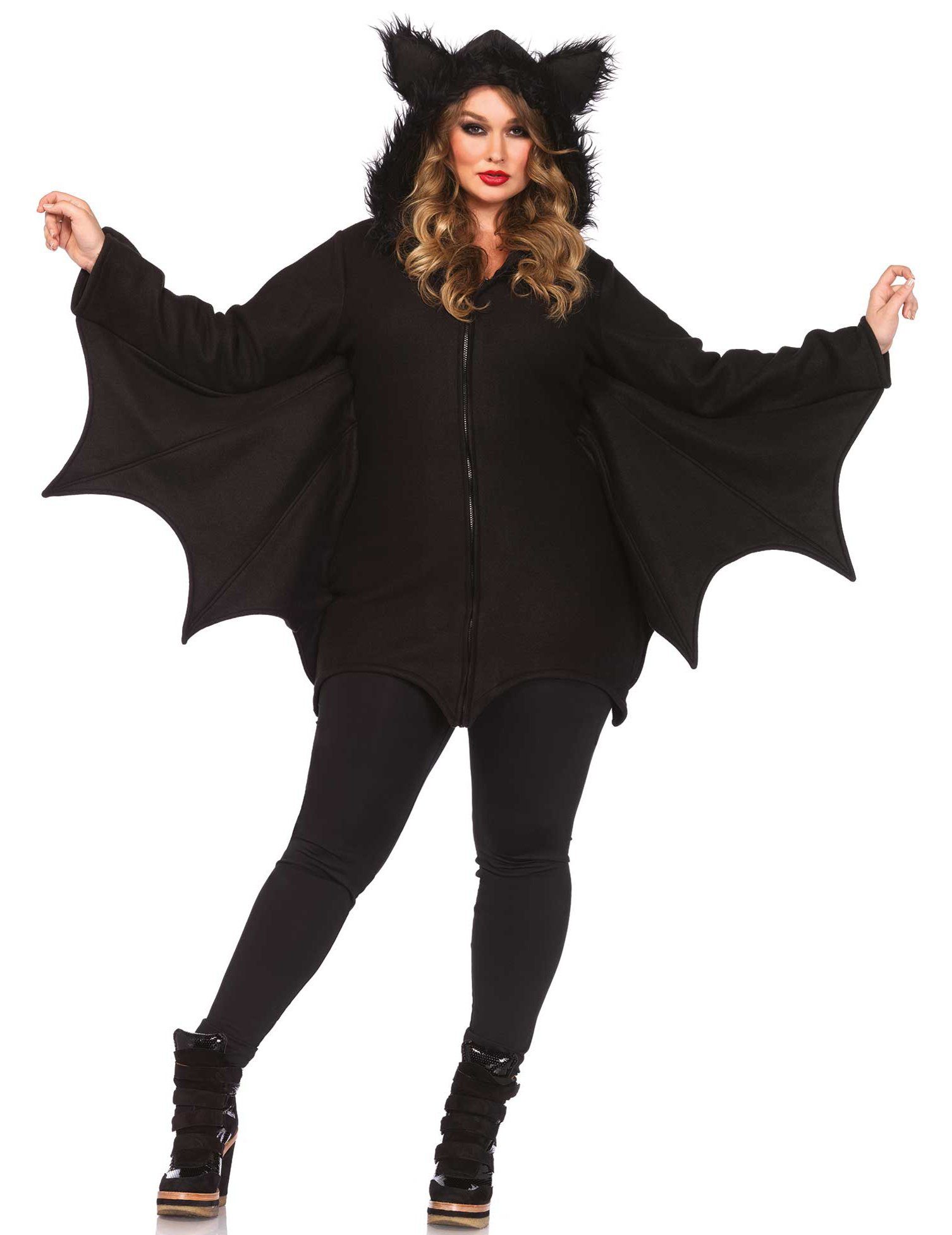 legavenue Vampir-Kostüm Bezaubernde Fledermaus Halloween Plus-Size-Kostüm für Damen schwarz