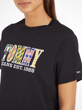 Tommy Jeans T-Shirt TJW CLS TJ LUXE 2 TEE mit gestreifter Logostickerei