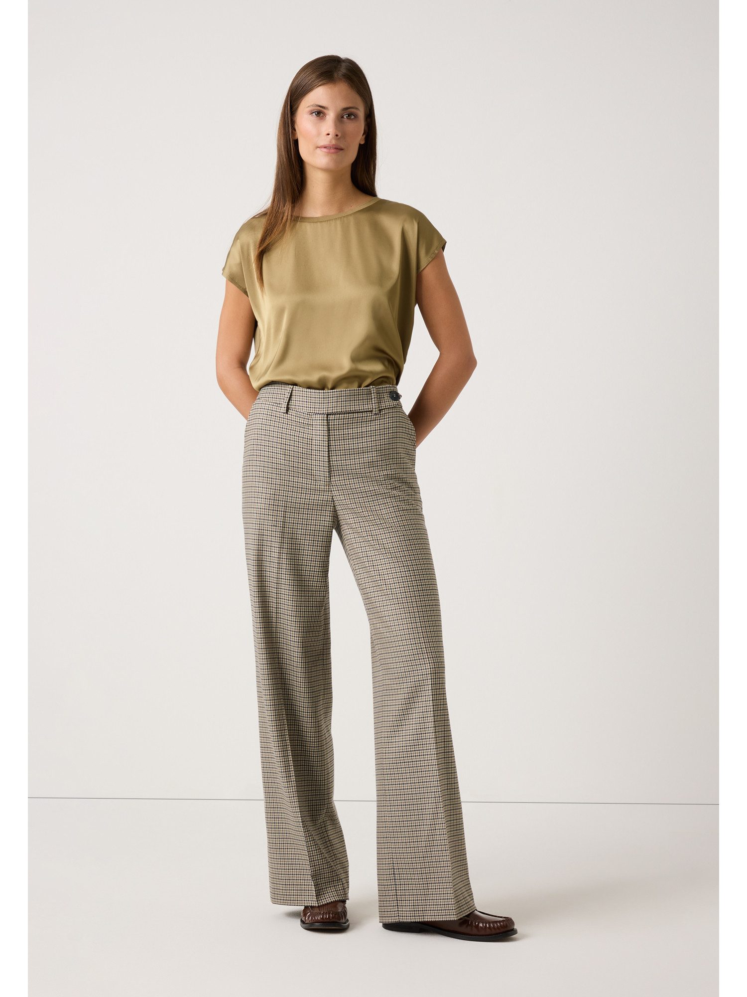 MORE&MORE Stoffhose Stoffstretchhose kariert günstig online kaufen