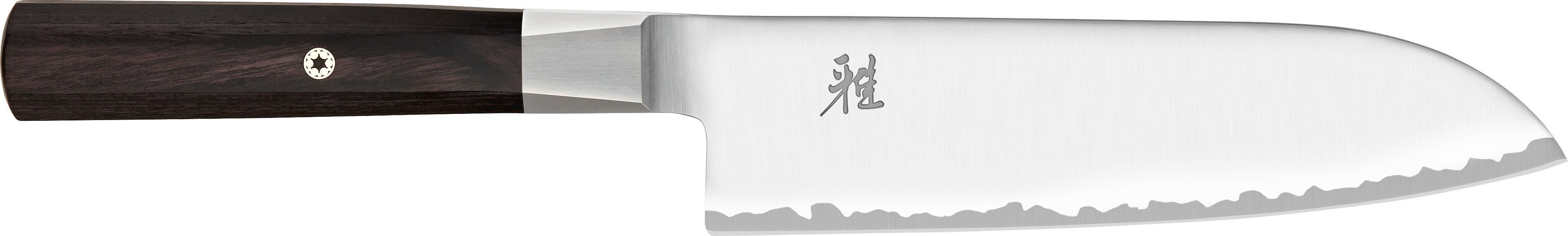 MIYABI Santokumesser MIYABI 4000FC, Klingenlänge 18 cm, Griff aus Pakkaholz