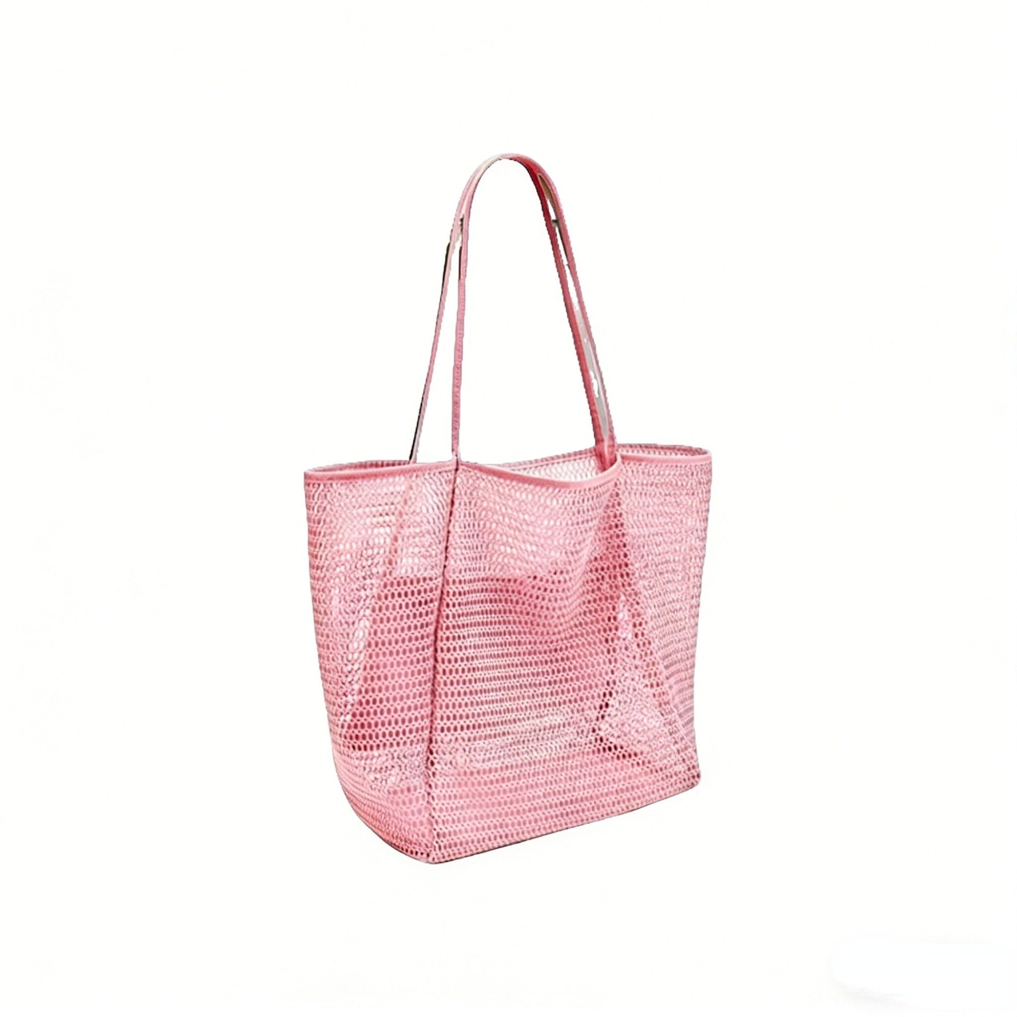 Blusmart Strandtasche Strandtasche aus Netzgewebe für den Sommer (Großes Fassungsvermögen, Aufbewahrungstasche für Kinderbadebekleidung und -ausrüstung), Leicht zu tragen