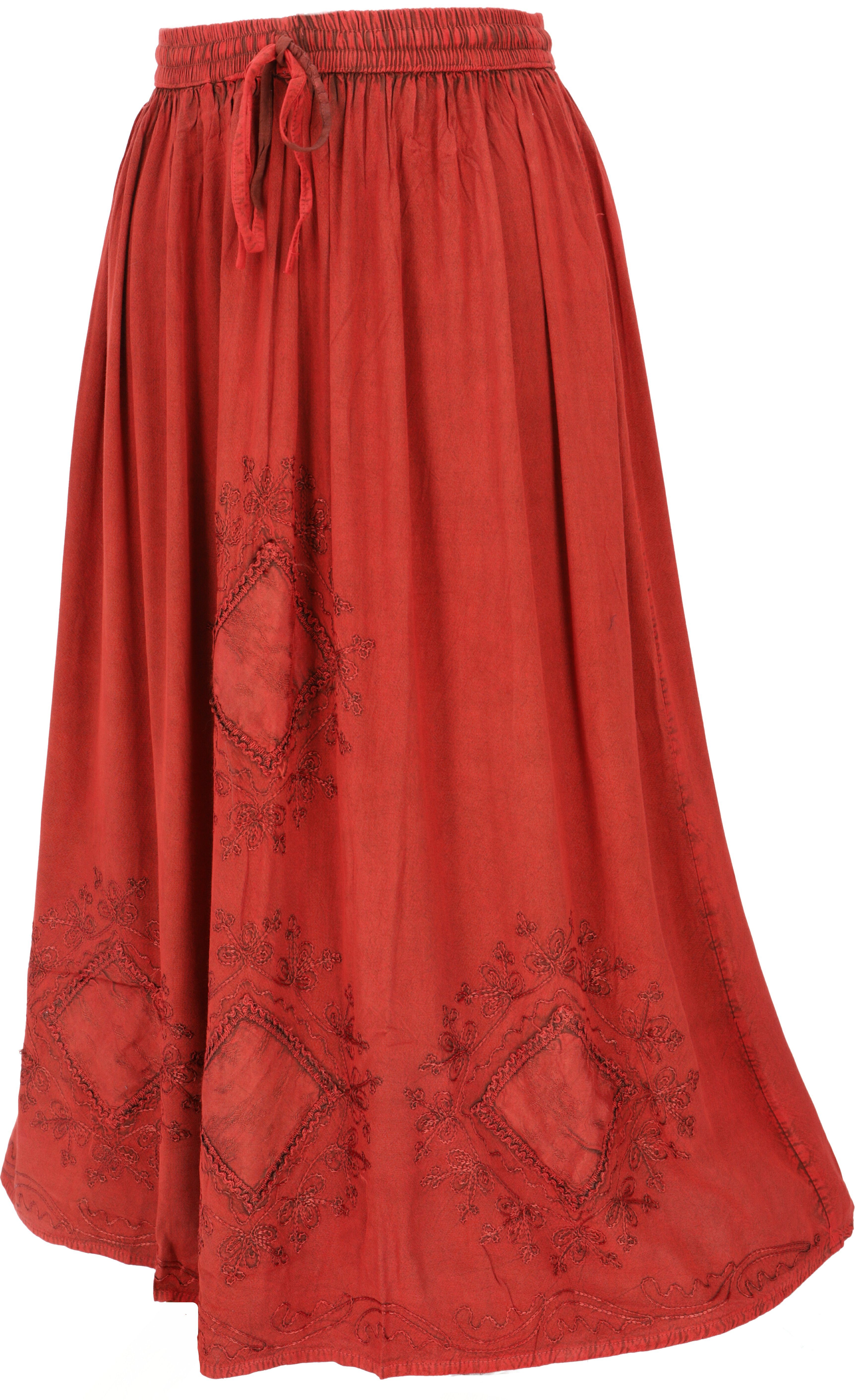 Guru-Shop Minirock Bestickter Boho Hippierock, indischer günstig online kaufen