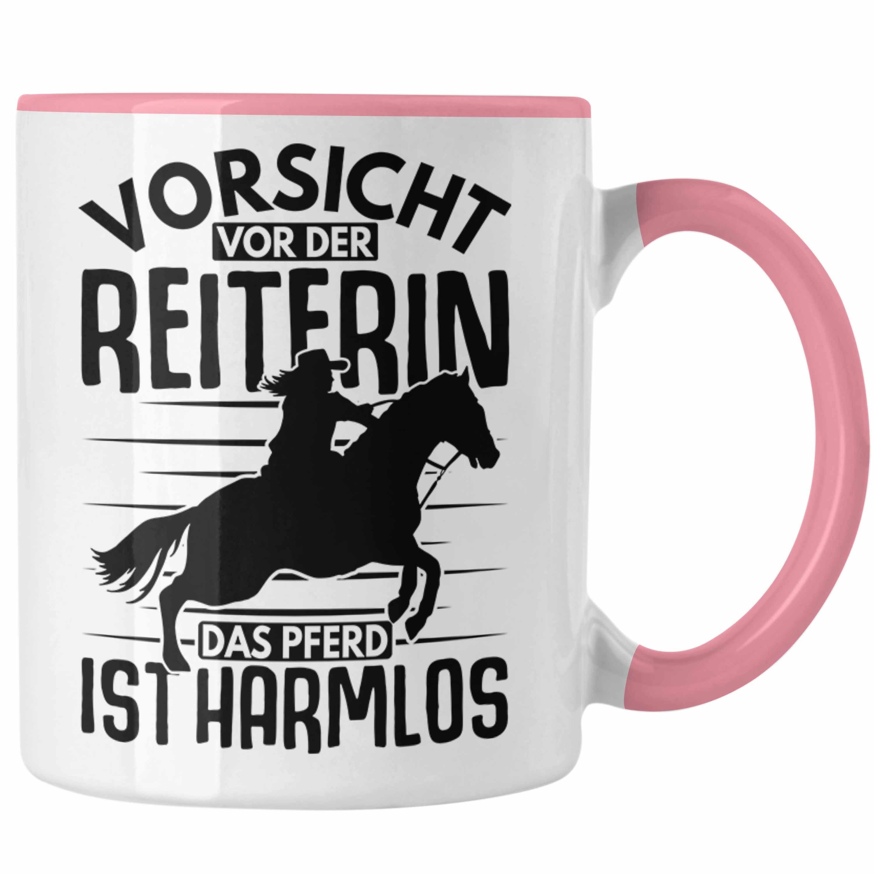 Tasse Geschenk Geschenkidee Vor Reiterin Lustige Sprüche Pferde Tasse Reiter - Trendation Reiterin Trendation Vorsicht Rosa Der Mädchen