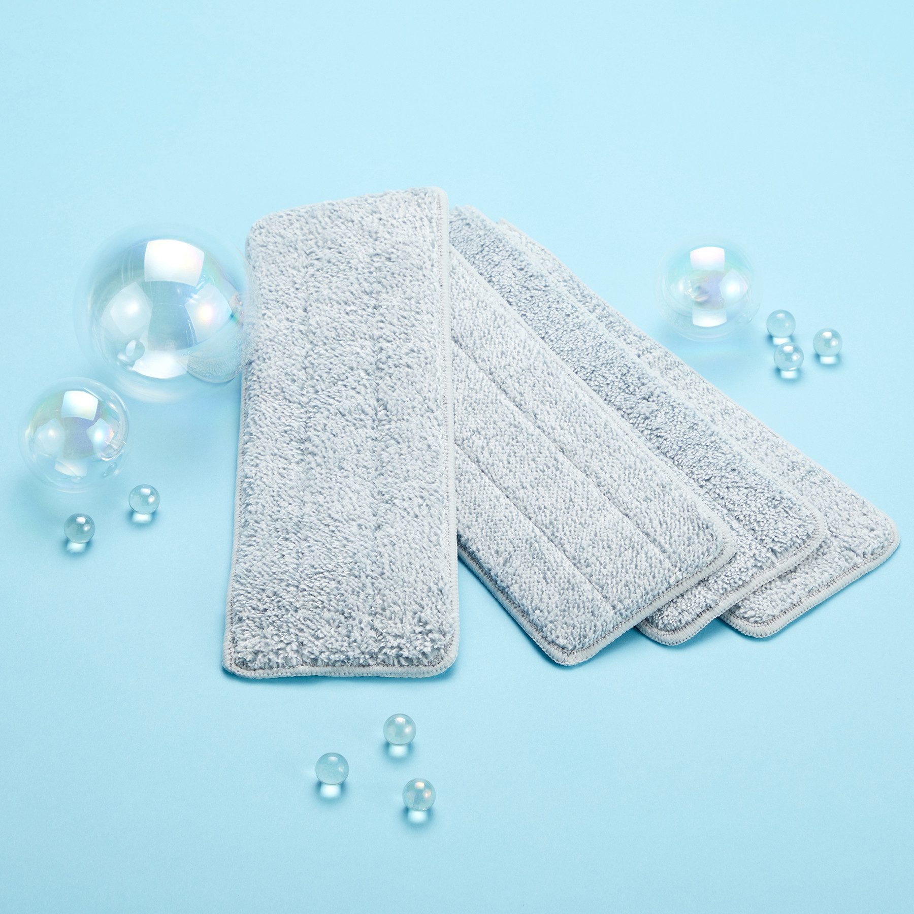 HiGloss Bodenwischtücher Wischbezug (100% Polyester, 2, 2er Set, mit Klettverschluss, besonders saugfähig)