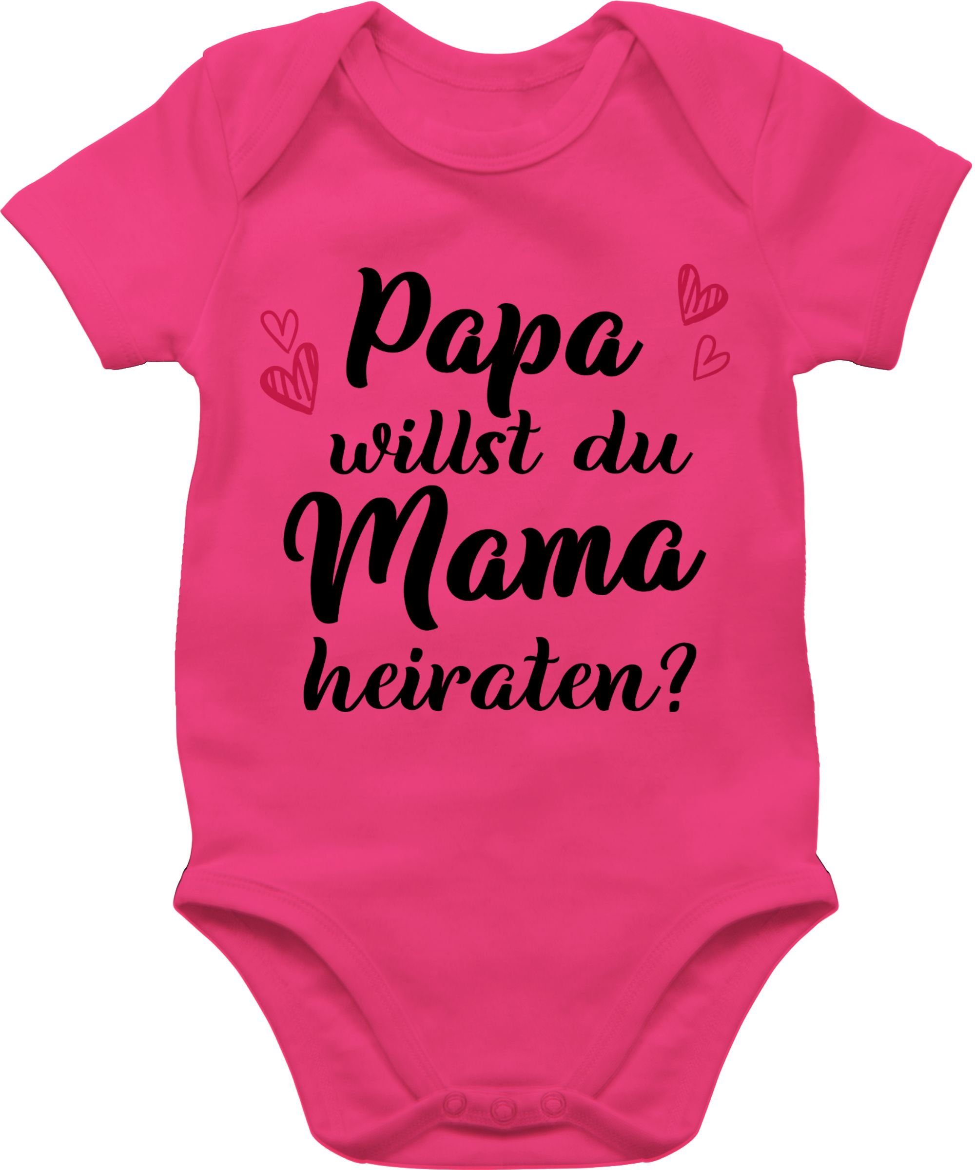 Shirtracer Shirtbody Papa willst du Mama heiraten - Neugeborenen Heiratsantrag Willst Du me Hochzeit - Baby