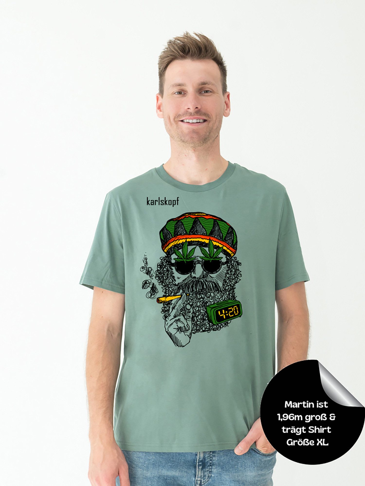karlskopf Print-Shirt Rundhalsshirt Basic BUBATZ günstig online kaufen